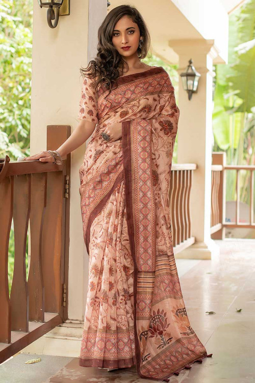 Buy 32 XXS Size beige v tement de tous les jours Sarees Online for