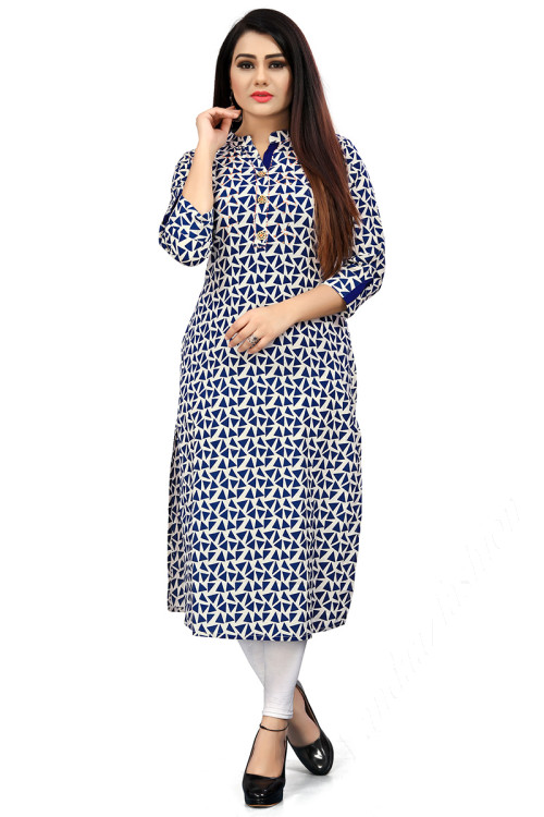 Chinese collar neck kurtis top