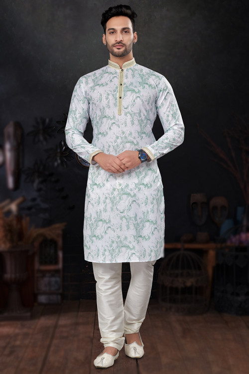 Mens white kurta with jeans shop