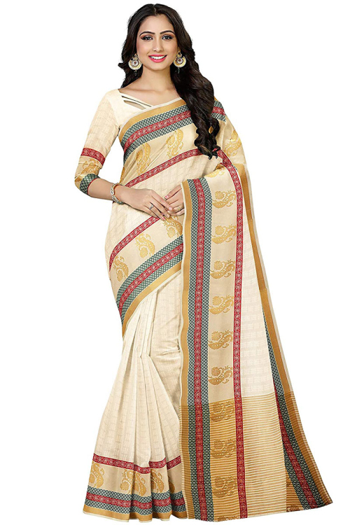 off white silk sarees