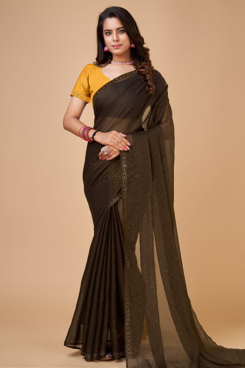 Buy Black Saree With Blouse by Designer Medha Online at Ogaan.com