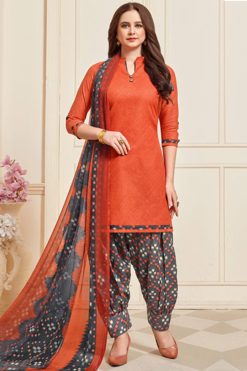 Buy 48/XL Size Collar Neck Patch Work Salwar Kameez Online for Women in USA