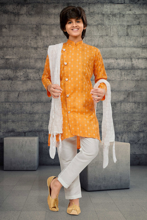 Buy Indo Western Orange Cotton Diwali Dress Collection Online for Women in UK