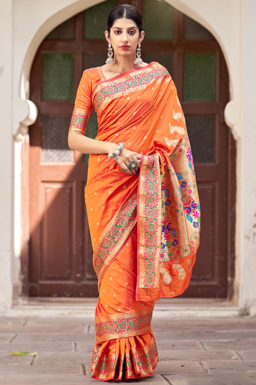 Cotton paithani sarees with price store