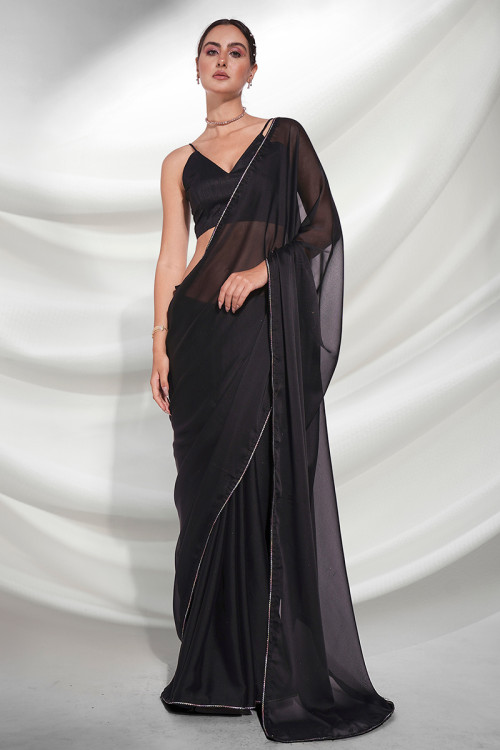 Organza plain sarees online on sale