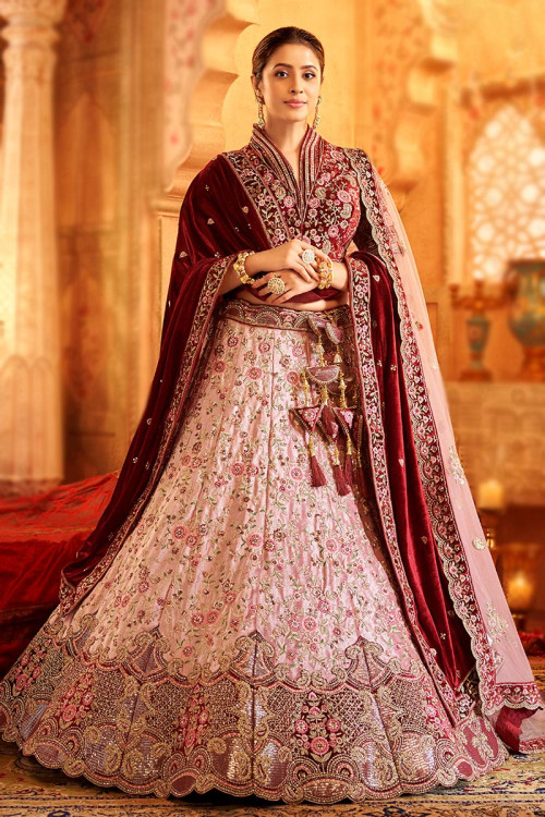 Buy Bollywood Lehenga - Green Cording Zari Embroidery Wedding Lehenga Choli