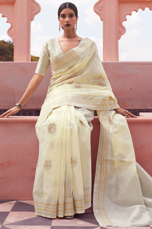 Linen sarees for wedding clearance