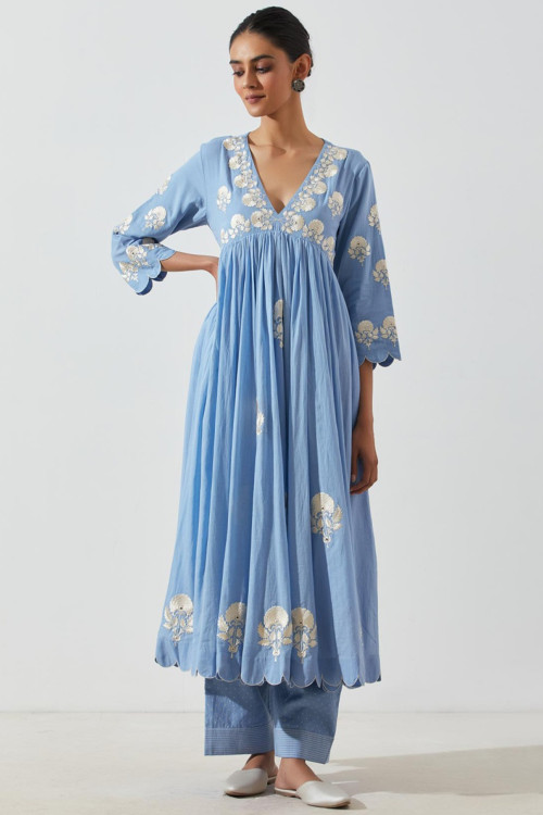 Buy Ready to Wear Frock Style Cotton Salwar Kameez Online for Women in UK