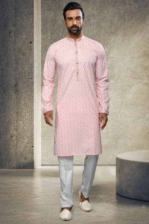 Pink kurta pajama hot sale punjabi