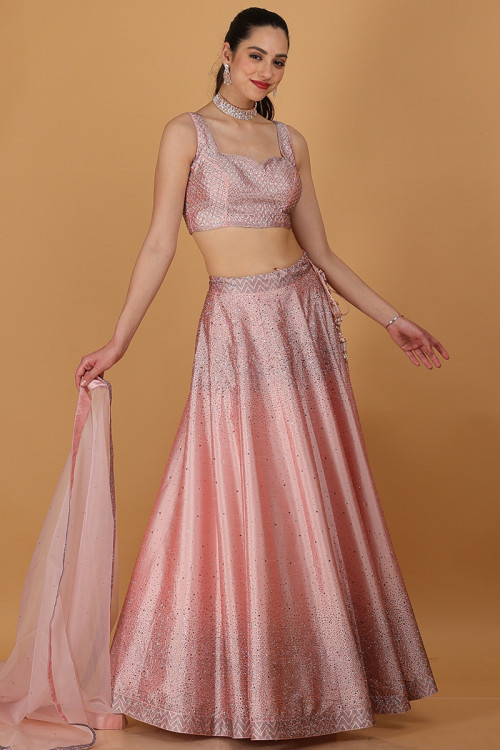 Shop Pastel Pink Lehenga for Women Online from India's Luxury Designers 2024