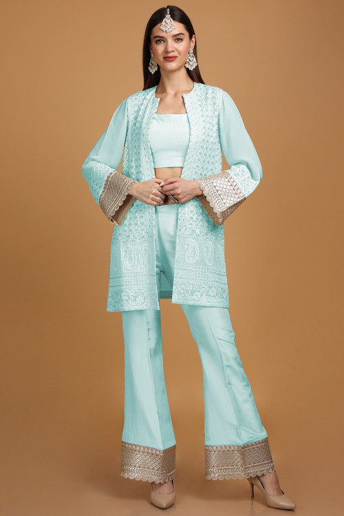 Indo-Western Plus Size Trouser Suits: Buy Indo-Western Plus Size