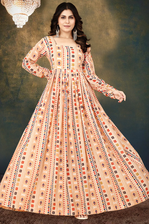 Peach maxi dress casual store