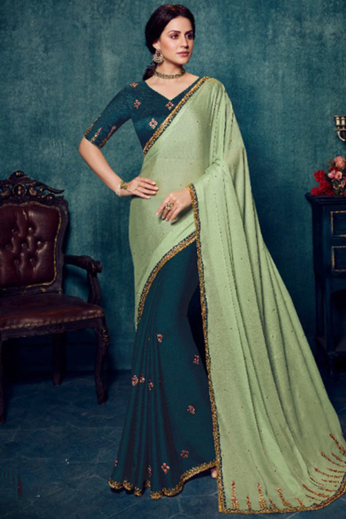 Buy Blue Sarees for Women by Hritika Online | Ajio.com