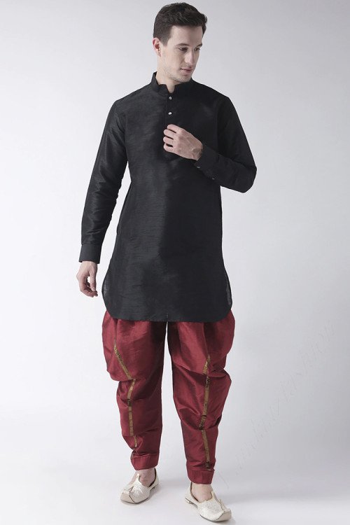 Black stylish kurta pajama sales