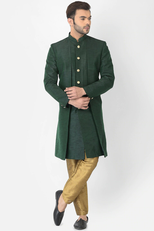 Buy Jacket Style Green Indian Dresses Online for Men in Malaysia