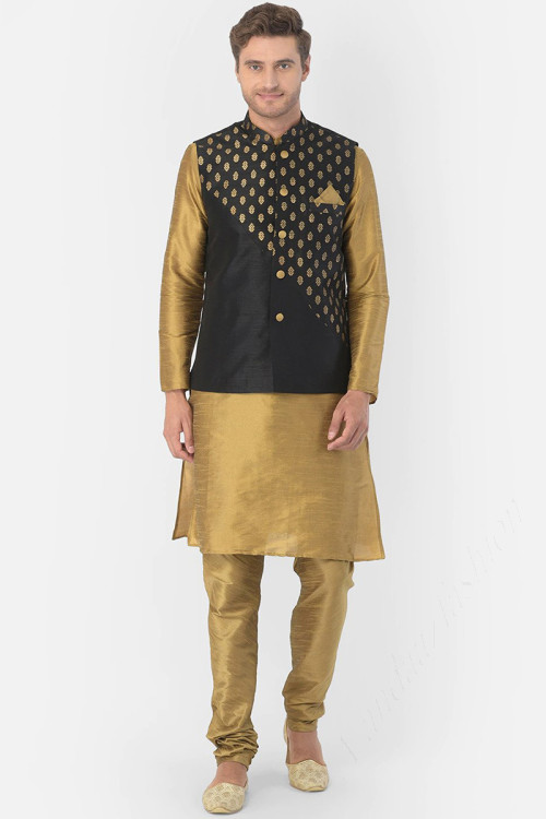 Golden jacket for kurti top