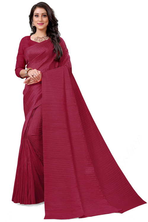 Suta Maroon Plain Saree Without Blouse Price in India, Full Specifications  & Offers | DTashion.com