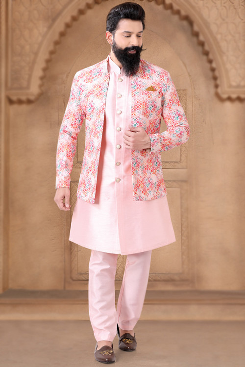 Light pink sherwani for groom 2025