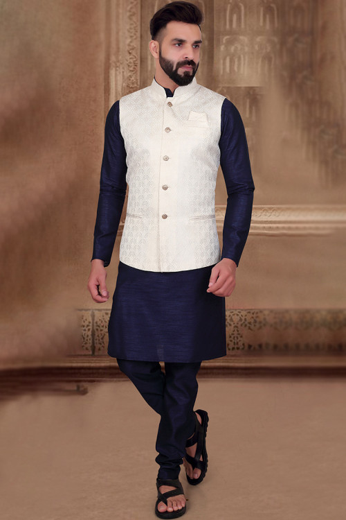 Kurta pajama blazer set shop