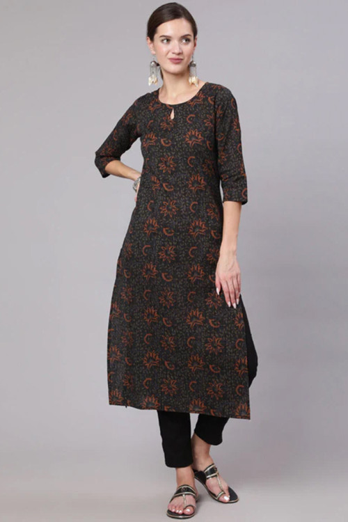 Straight cut long kurtis online shop
