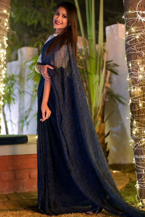 Buy Christmas Chiffon Sarees Online for Women in UK