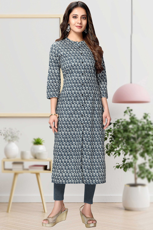 Cotton Kurti with Side and Front Slits YW3405