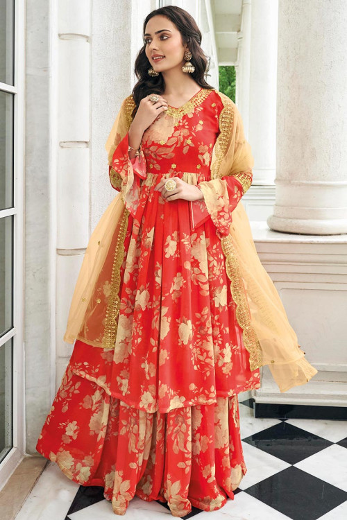 Buy Frock Style Printed Salwar Kameez Online for Women in UK