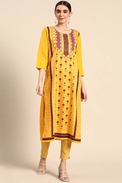 Poly crepe kurtis clearance
