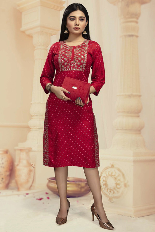 Buy Red Colour Kurtis for Women Online in the UK Andaaz Fashion