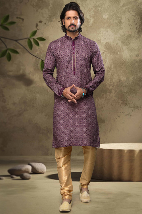Purple kurta pajama deals