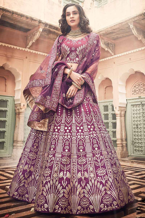 Purple indian wedding hot sale dress