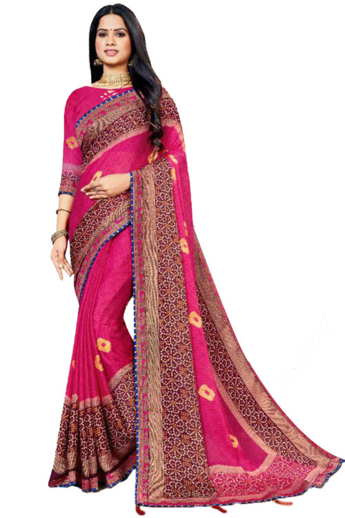 Bandhani best sale heavy saree