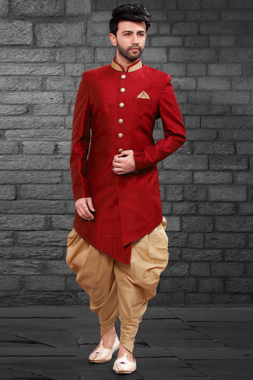 Buy Red Color Indo Western Dress Online on Fresh Look Fashion