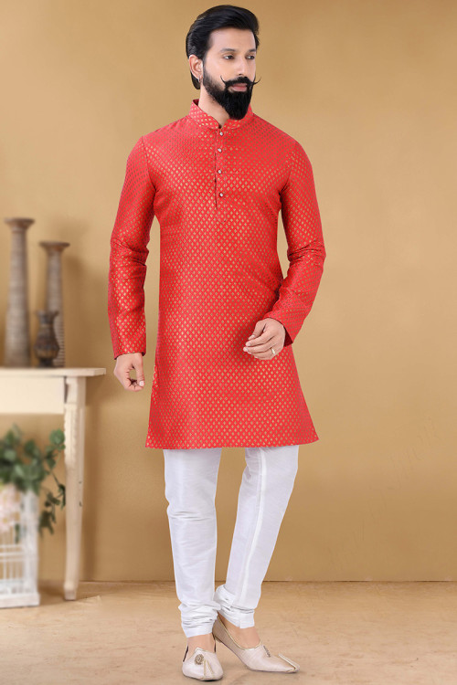 Kurta pajama best sale in red colour