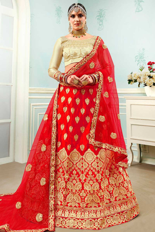 RED PARTYWEAR LEHENGA CHOLI at Rs.1599/Piece in surat offer by rms creation