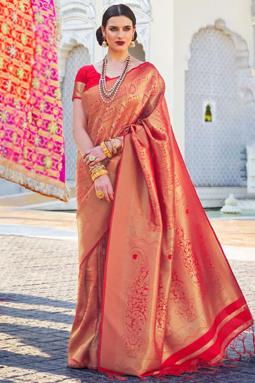 Buy Okhai Bengali Wedding Theme Tussar Silk Saree Online | Madhubani  Painting Saree – Okhaistore