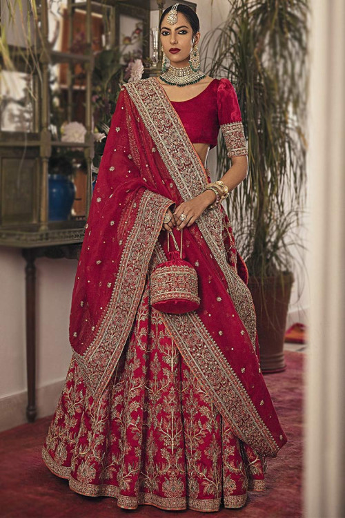 red bridal frock