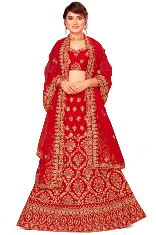 Cherry Red Colour Super Hit Lehenga Design By Pal Fashion Bridal Lehenga  Choli Catalog 1612 - The Ethnic World