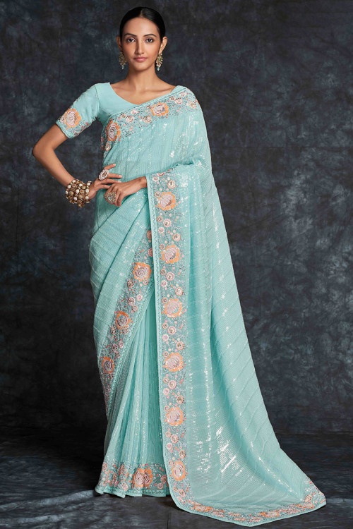 Alia Bhatt in Blush pink Sequins and cutdana work saree – Sawan Gandhi  Online Store