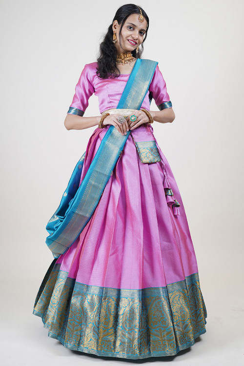 Kanchipuram pattu lehengas online discount