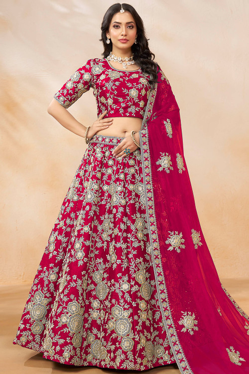 Shop Art Silk Lehengas Online Andaaz Fashion USA