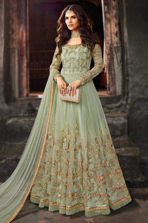 Net anarkali kurti top