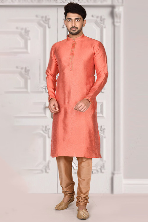 Orange kurta shop pajama punjabi