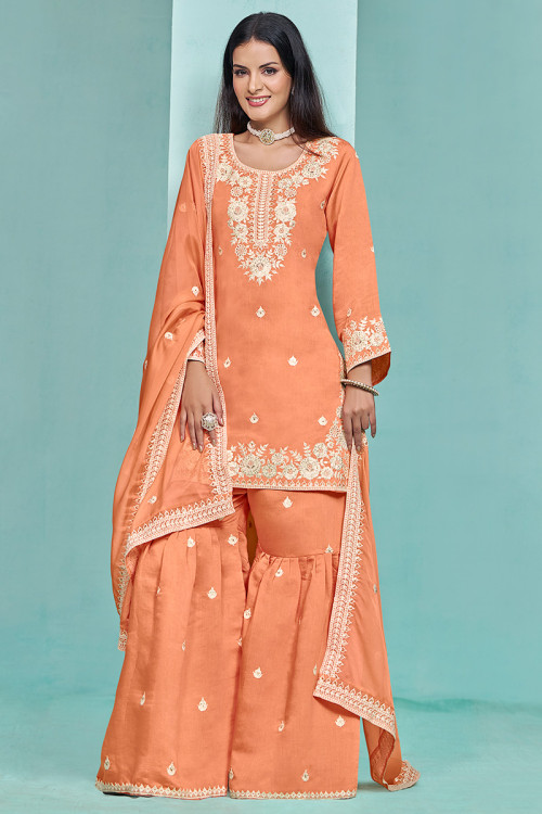 Orange sharara online sale