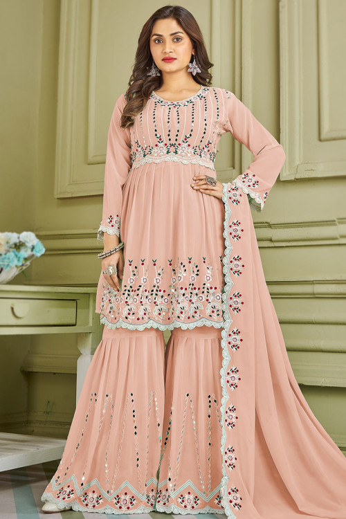 Omal By Komal Unstitched 3 Piece Frock Style Suit-BR637 - BrandsEgo
