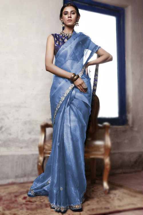 Shop the Trendiest Blue Saree Now and Look Fabulous