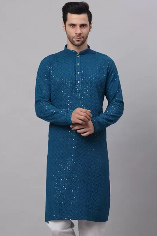Chikankari Kurta for Men Buy Men s Chikan Kurta Online UK