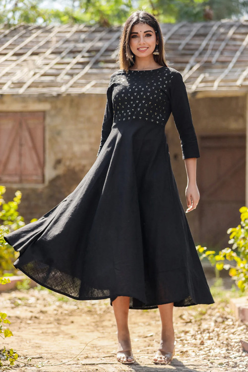 Women s Black Kurta Set Shop Black Kurti Online in UK