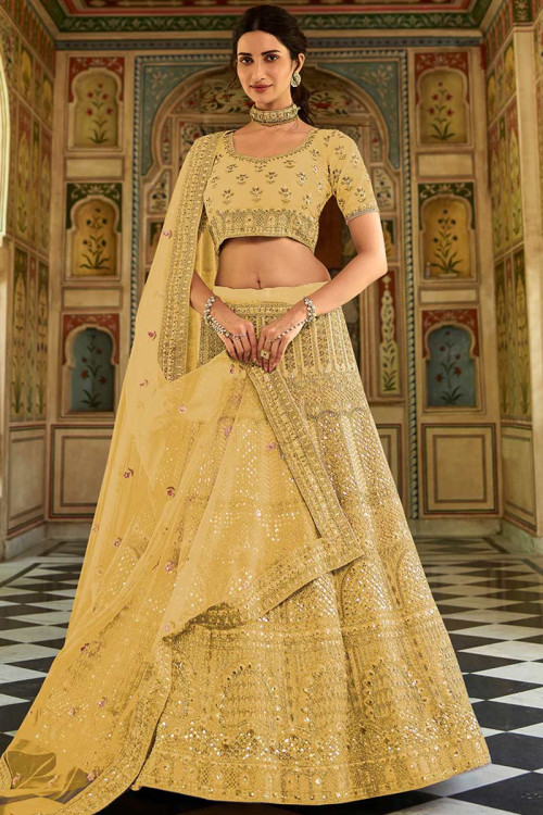 Light yellow best sale colour lehenga choli