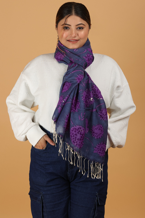 Black Orchid Wool and Silk Shawl